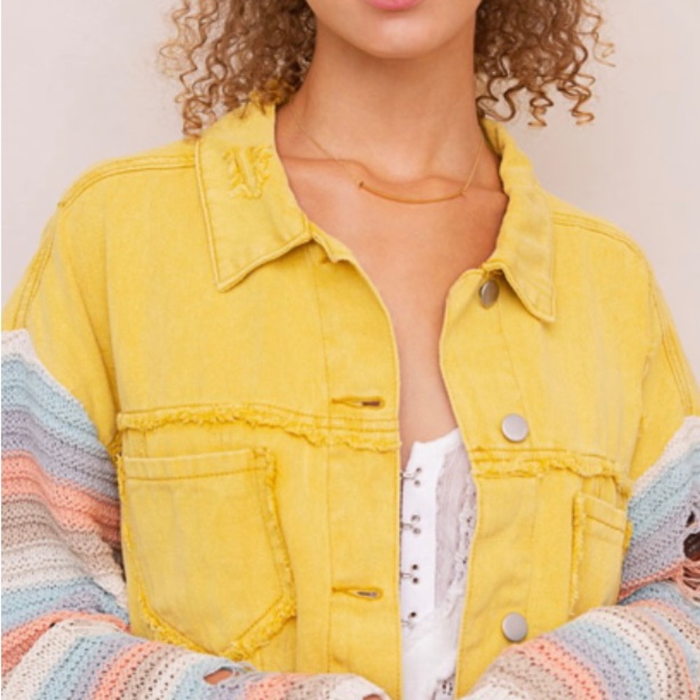NWT POL pretty yellow denim jacket. Various sizes - Picture 4 of 8